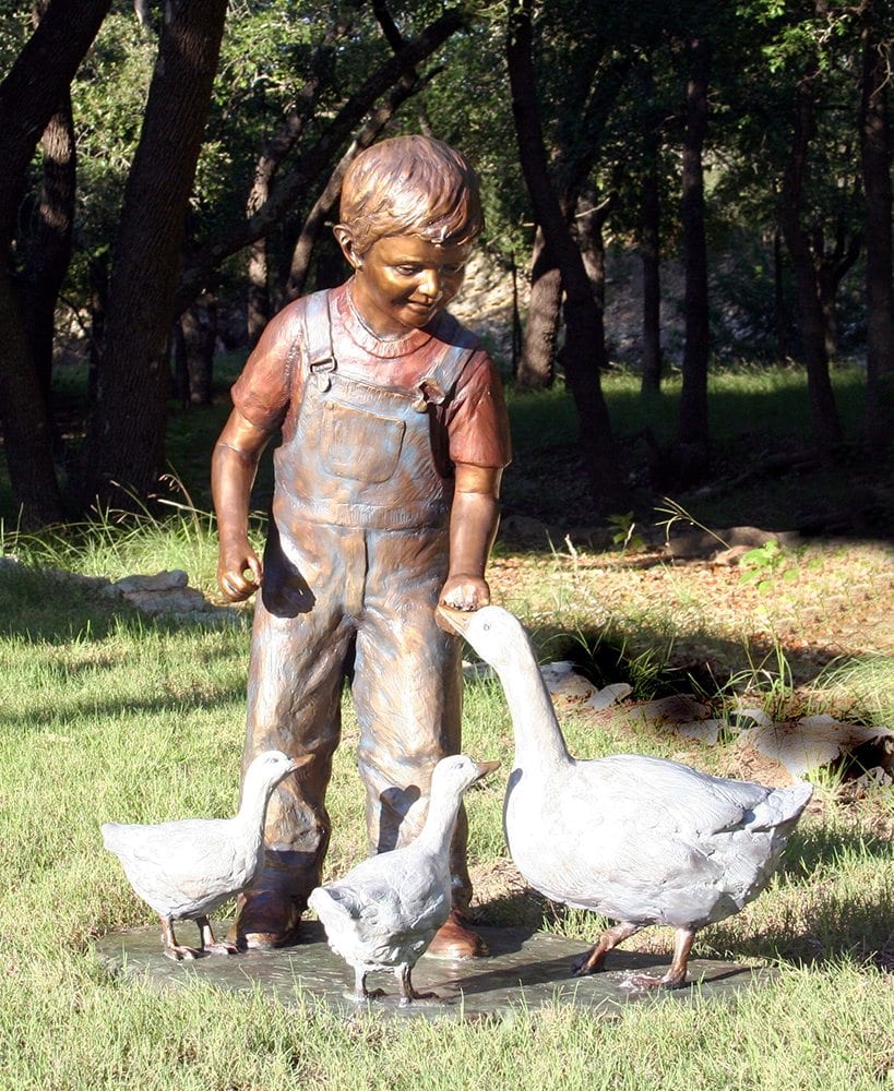 Lucky Ducks (Boy Only) | Marianne Caroselli | Sculpture-Exposures International Gallery of Fine Art - Sedona AZ