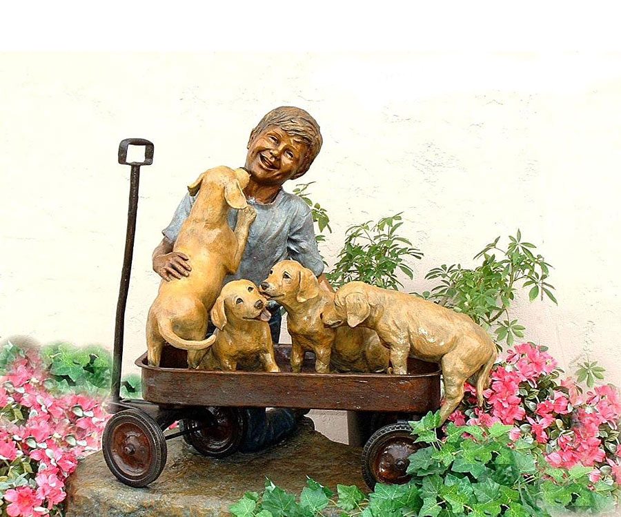Puppy Kisses | Marianne Caroselli | Sculpture-Exposures International Gallery of Fine Art - Sedona AZ