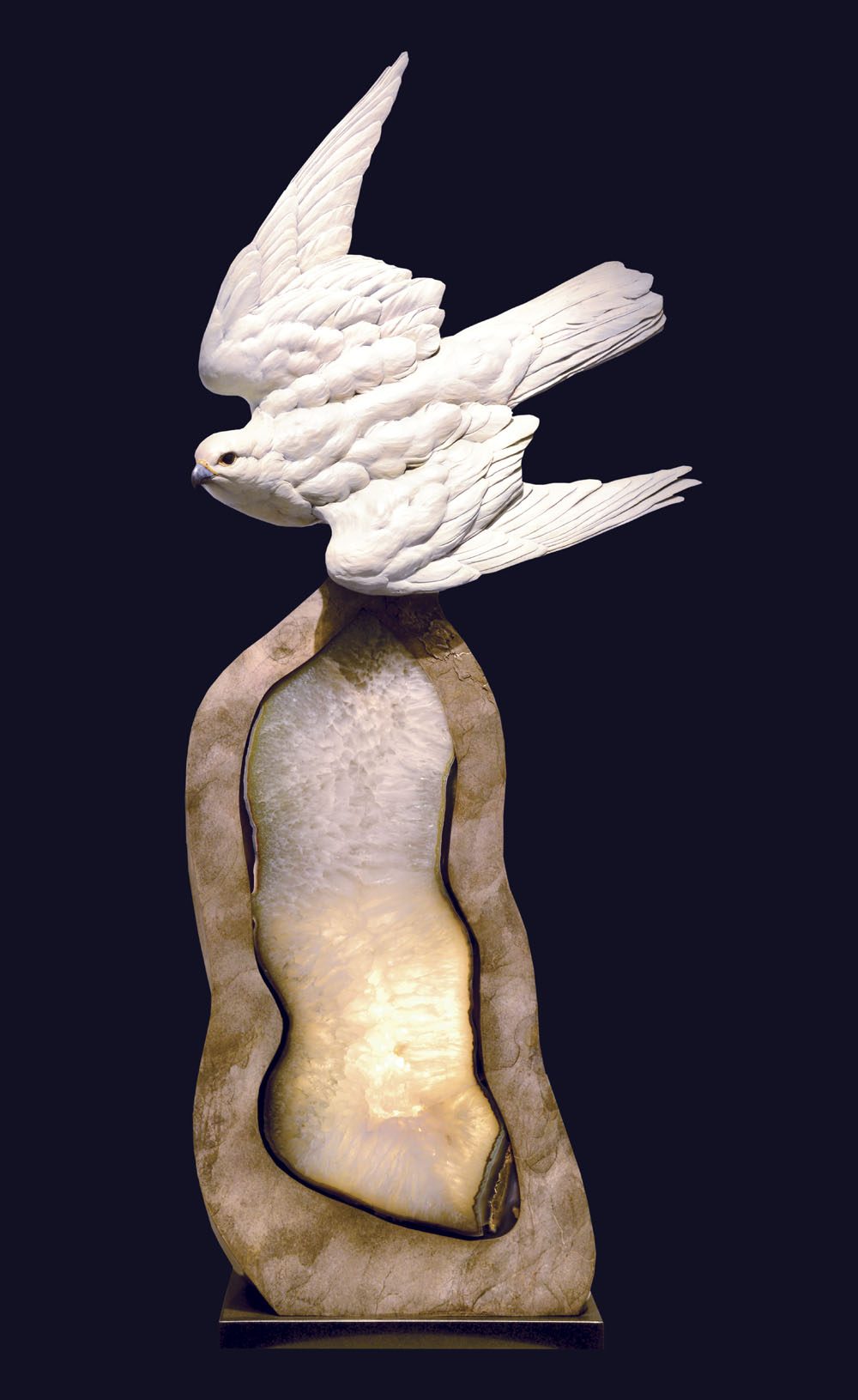 Arctic Falcon | Eugene Morelli | Sculpture-Exposures International Gallery of Fine Art - Sedona AZ