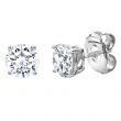 Sterling Silver 1 Carat 4 prong Solitaire Studs-V20039