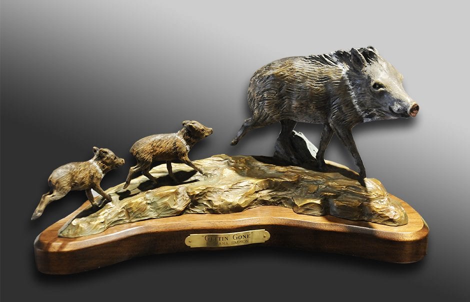 Gettin' Gone | Diana Simpson | Sculpture-Exposures International Gallery of Fine Art - Sedona AZ