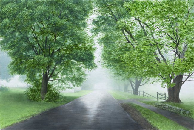 Early May Fog | Alexander Volkov | Painting-Exposures International Gallery of Fine Art - Sedona AZ