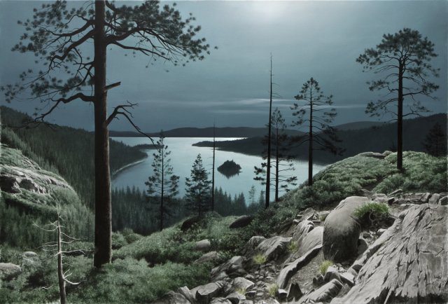 Emerald Bay Moon | Alexander Volkov | Painting-Exposures International Gallery of Fine Art - Sedona AZ