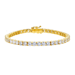 18 KGP 4mm Classic Tennis Bracelet with Double Security Clasp | Bling By Wilkening | Jewelry-Exposures International Gallery of Fine Art - Sedona AZ