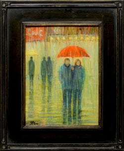 Walking in the Rain | September McGee | Painting-Exposures International Gallery of Fine Art - Sedona AZ