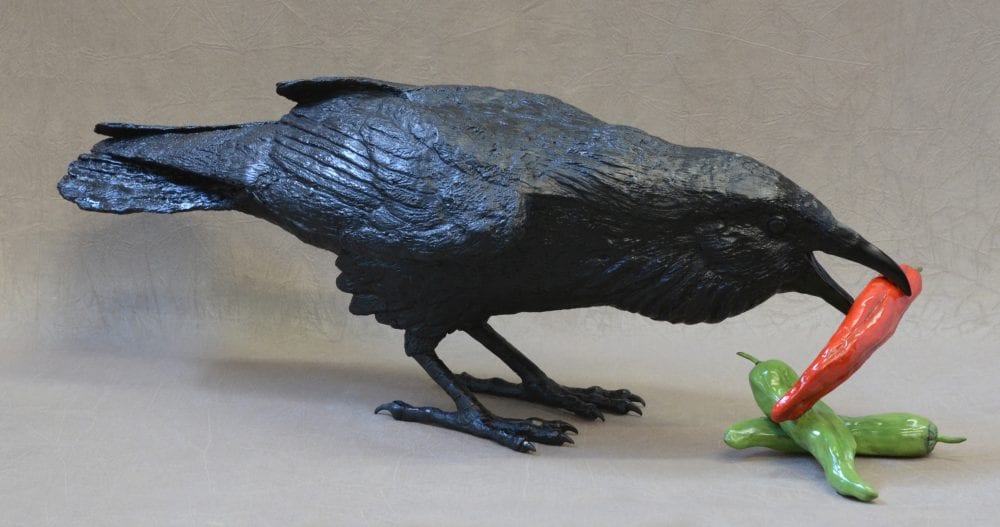 Raven II E "Red or Green" | Jim Eppler | Sculpture-Exposures International Gallery of Fine Art - Sedona AZ