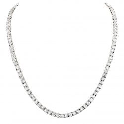 Silver Classic Tennis Necklace with Double Security Clasp 18" | Bling By Wilkening | Jewelry-Exposures International Gallery of Fine Art - Sedona AZ