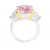 Sterling Silver Fancy Light Pink Radiant Cushion & Clear Trillion Ring with 18 KGP Prongs | Bling By Wilkening | Jewelry-Exposures International Gallery of Fine Art - Sedona AZ