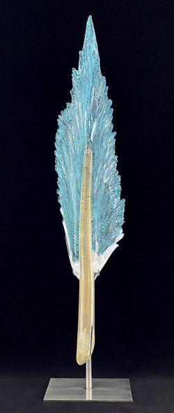 Vertical Feather - Teal | Nic McGuire | Sculpture-Exposures International Gallery of Fine Art - Sedona AZ
