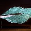 Teal Resting Feather | Nic McGuire | Sculpture-Exposures International Gallery of Fine Art - Sedona AZ