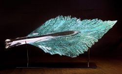 Teal Resting Feather | Nic McGuire | Sculpture-Exposures International Gallery of Fine Art - Sedona AZ