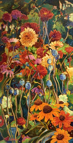 Poppy Party | John Burrow | Painting-Exposures International Gallery of Fine Art - Sedona AZ