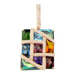 Mosaic Nouveau Pendant | Bellarri | Jewelry-Exposures International Gallery of Fine Art - Sedona AZ