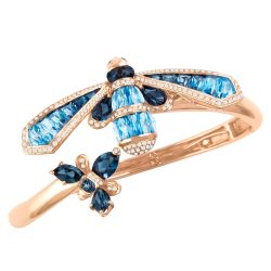Queen Bee Collection Blue Topaz Bangle | Bellarri | Jewelry-Exposures International Gallery of Fine Art - Sedona AZ
