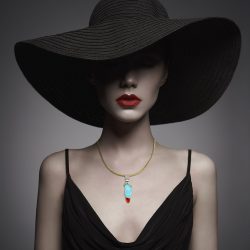 D131-Turquoise-Crystal-Fire Agate | Barbara Westwood | Jewelry-Exposures International Gallery of Fine Art - Sedona AZ