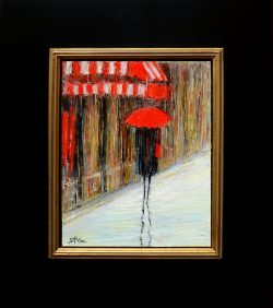 Red Umbrella & Red Purse | September McGee | Painting-Exposures International Gallery of Fine Art - Sedona AZ