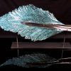 Teal Resting Feather | Nic McGuire | Sculpture-Exposures International Gallery of Fine Art - Sedona AZ