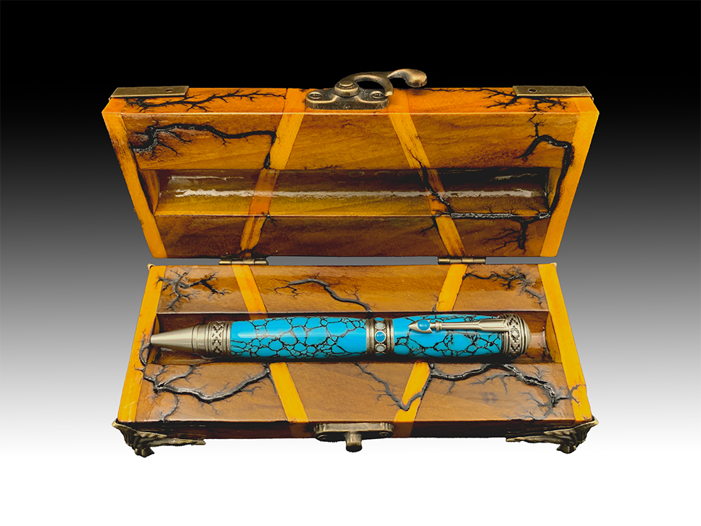 Southwest Turquoise Pen - #45 | Destin Casimiro | Sculpture-Exposures International Gallery of Fine Art - Sedona AZ