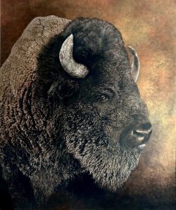 Echo of the Lone Buffalo | Marietta Bajer | Painting-Exposures International Gallery of Fine Art - Sedona AZ
