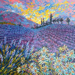 Fields of Lavender | Marietta Bajer | Painting-Exposures International Gallery of Fine Art - Sedona AZ