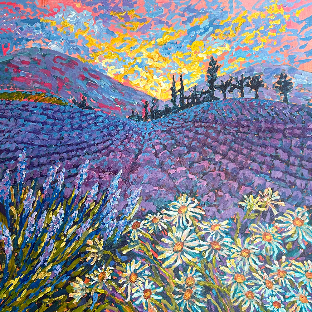 Fields of Lavender | Marietta Bajer | Painting-Exposures International Gallery of Fine Art - Sedona AZ