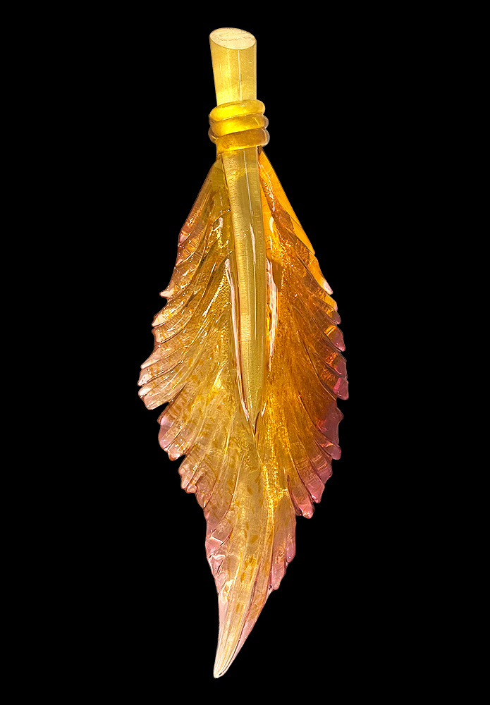 Tropical Hanging Feather | Nic McGuire | Sculpture-Exposures International Gallery of Fine Art - Sedona AZ