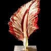 Small Cherry Red Vertical Feather | Nic McGuire | Sculpture-Exposures International Gallery of Fine Art - Sedona AZ