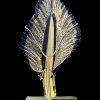 Small Cobalt Vertical Feather | Nic McGuire | Sculpture-Exposures International Gallery of Fine Art - Sedona AZ