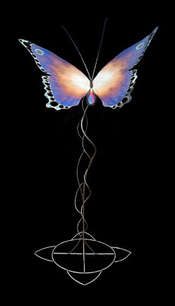 Spotted Lacey Azure on Vines | Holly Felice | Sculpture-Exposures International Gallery of Fine Art - Sedona AZ