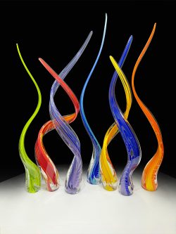 Neon Ribbon Reeds | Scott Hartley | Sculpture-Exposures International Gallery of Fine Art - Sedona AZ