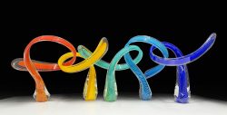 5-Piece Threaded Nexus - Neon | Scott Hartley | Sculpture-Exposures International Gallery of Fine Art - Sedona AZ