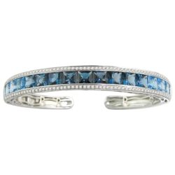 Eternal Love Blue Topaz Bangle | Bellarri | Jewelry-Exposures International Gallery of Fine Art - Sedona AZ