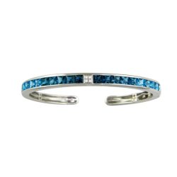 Eternal Love Blue Topaz Bangle IV | Bellarri | Jewelry-Exposures International Gallery of Fine Art - Sedona AZ