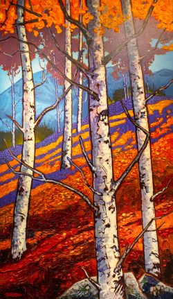 Fall Slopes | John Burrow | Painting-Exposures International Gallery of Fine Art - Sedona AZ