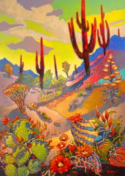 Scottsdale Slopes | John Burrow | Painting-Exposures International Gallery of Fine Art - Sedona AZ