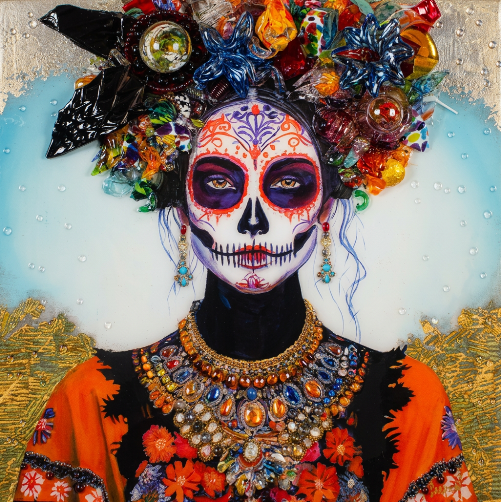 Sugar Skull V | Greg Creason | painting-Exposures International Gallery of Fine Art - Sedona AZ