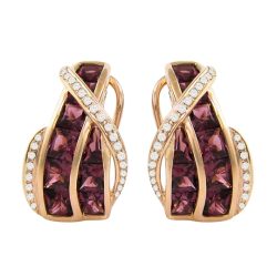 Capri Rhodolite Earrings | Bellarri | Jewelry-Exposures International Gallery of Fine Art - Sedona AZ