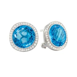 Cabaret Swiss Blue Topaz Earrings | Bellarri | Jewelry-Exposures International Gallery of Fine Art - Sedona AZ