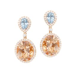 Aqua & Morganite Earrings | Bellarri | Jewelry-Exposures International Gallery of Fine Art - Sedona AZ