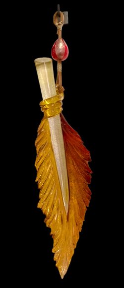 Tropical Hanging Feather | Nic McGuire | Sculpture-Exposures International Gallery of Fine Art - Sedona AZ
