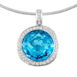 Cabaret Swiss Blue Topaz Pendant | Bellarri | Jewelry-Exposures International Gallery of Fine Art - Sedona AZ