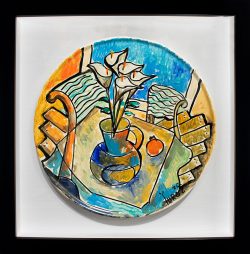 Table for Two Ceramic Plate | Yuroz | Plate-Exposures International Gallery of Fine Art - Sedona AZ