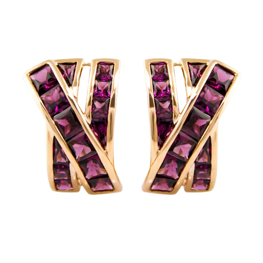 Eternal Love Rhodolite Earrings III | Bellarri | Jewelry-Exposures International Gallery of Fine Art - Sedona AZ