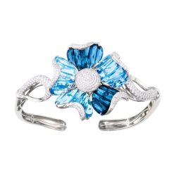Medemoiselle Blue Topaz Bangle | Bellarri | Jewelry-Exposures International Gallery of Fine Art - Sedona AZ