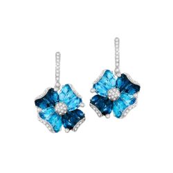 Mademoiselle Blue Topaz Earrings | Bellarri | Jewelry-Exposures International Gallery of Fine Art - Sedona AZ