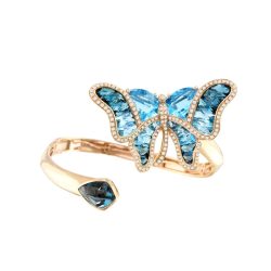 Madame Butterfly Blue Topaz Bangle | Bellarri | Jewelry-Exposures International Gallery of Fine Art - Sedona AZ