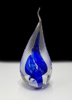 Ribbon Lattice Twilight - Blue | Scott Hartley | Sculpture-Exposures International Gallery of Fine Art - Sedona AZ
