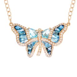 Madame Butterfly Blue Topaz Necklace | Bellarri | Jewelry-Exposures International Gallery of Fine Art - Sedona AZ