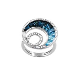 Malibu Wave Blue Topaz Ring | Bellarri | Jewelry-Exposures International Gallery of Fine Art - Sedona AZ