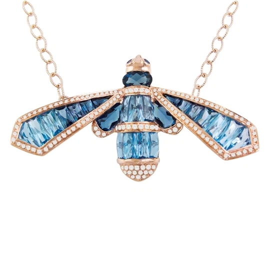 Queen Bee Blue Topaz Necklace II | Bellarri | Jewelry-Exposures International Gallery of Fine Art - Sedona AZ